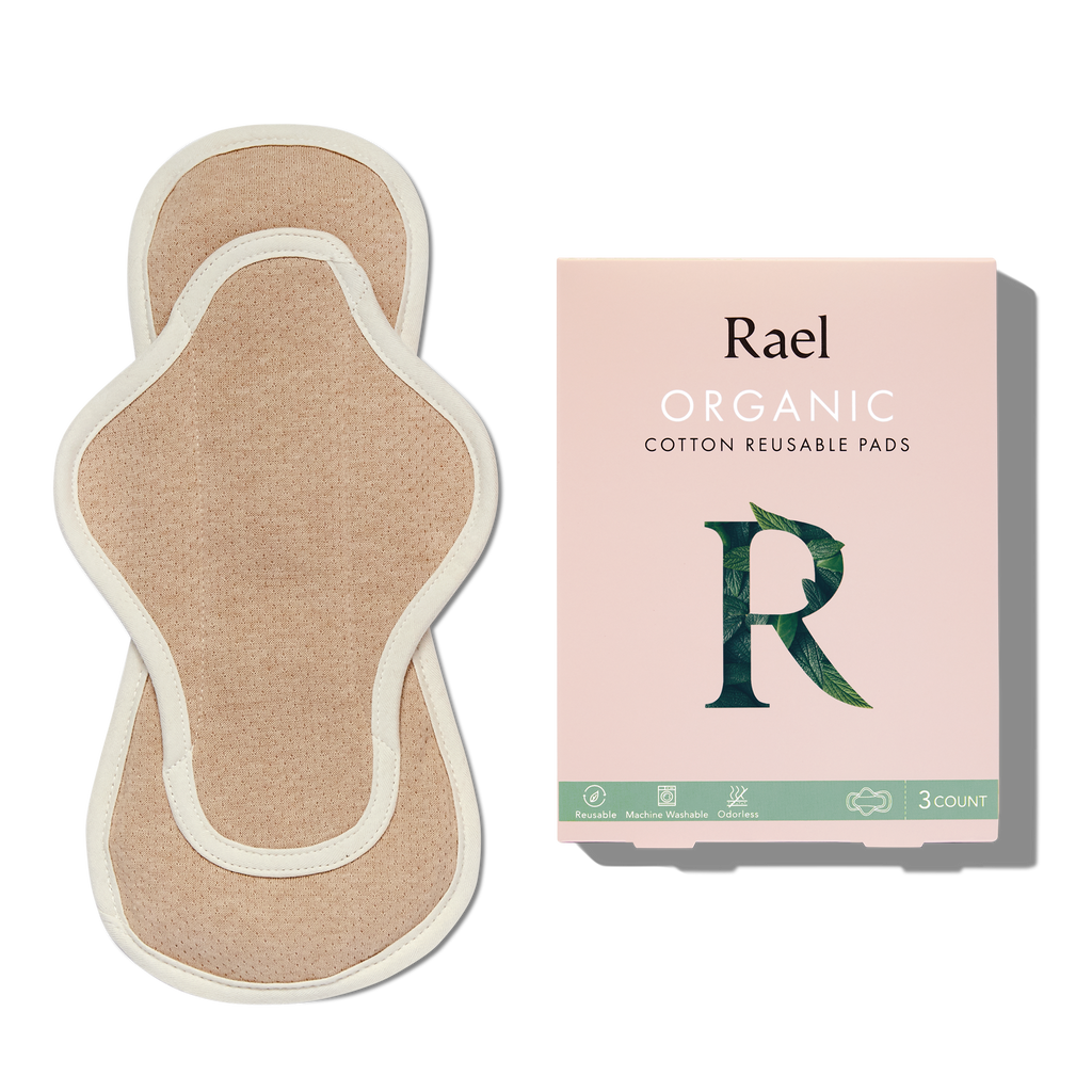Organic Cotton Reusable Menstrual Pads - 3 Count