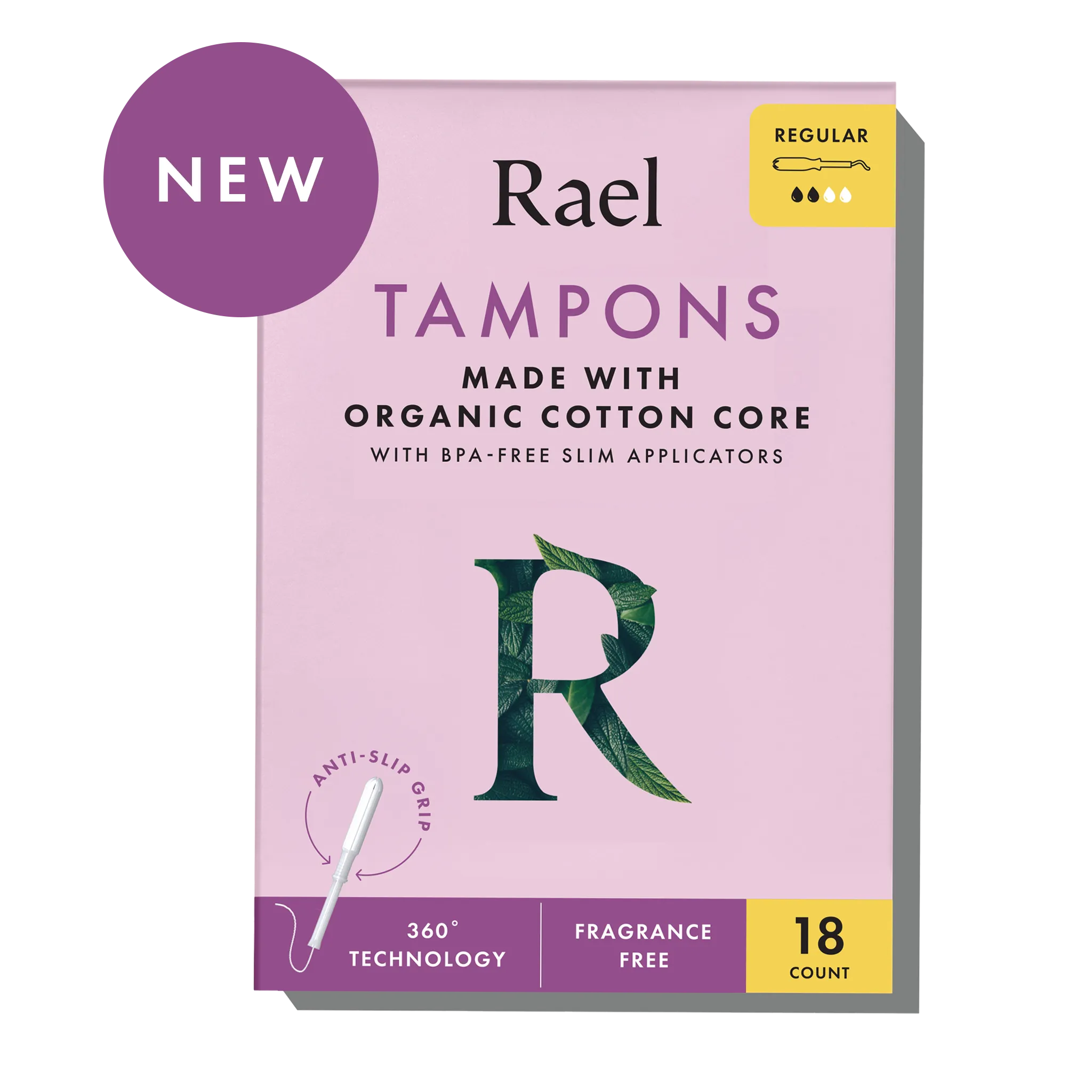 Regular Slim Applicator Tampons Made With Organic Cotton